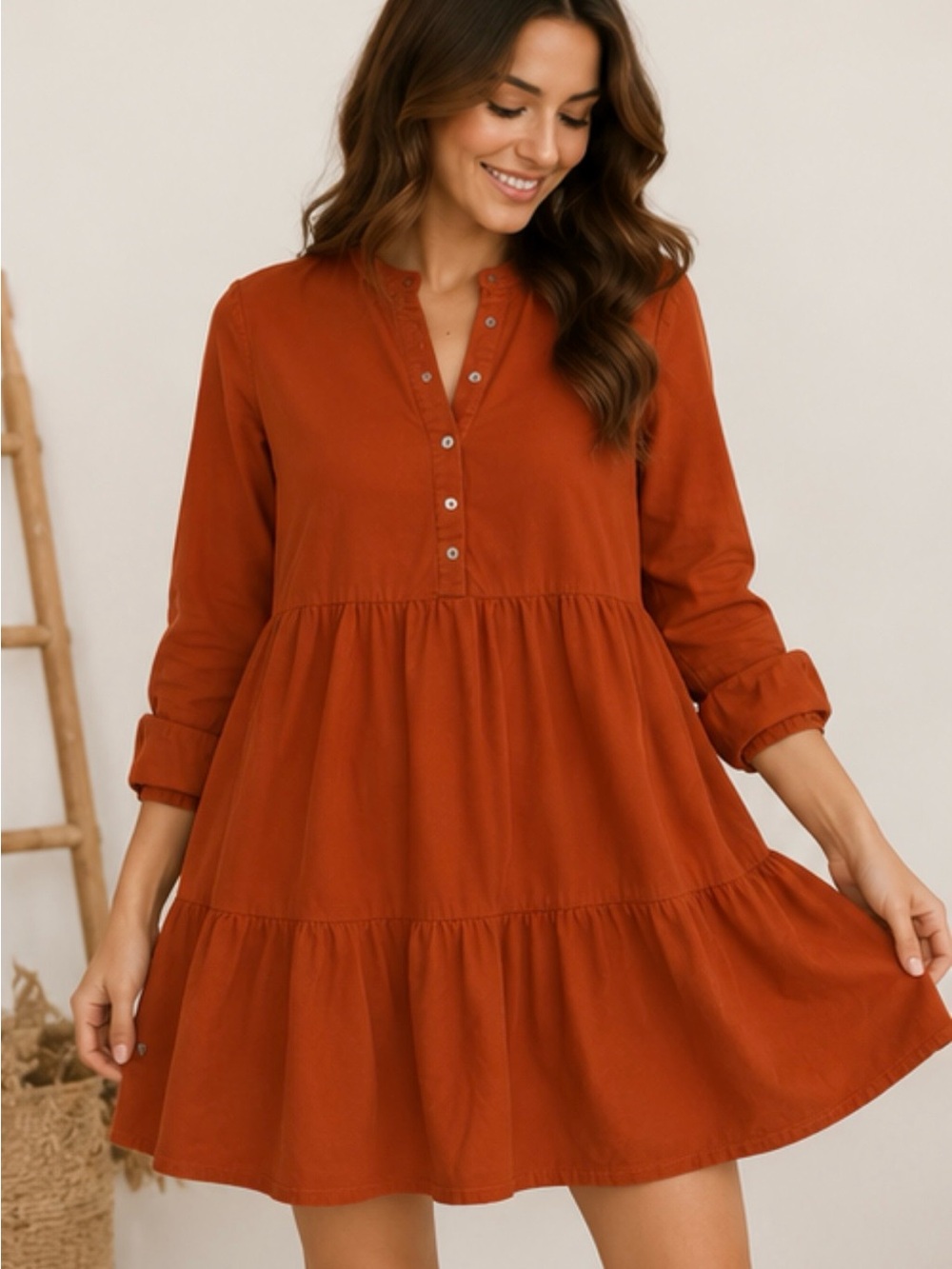 Madewell Tiered Mini Dress Size M Preowned